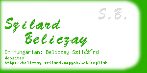 szilard beliczay business card